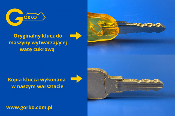 Dorobienie kluczy do maszyny wytwrzającej watę cukrową Dorobienie kluczy do maszyny wytwrzającej watę cukrową