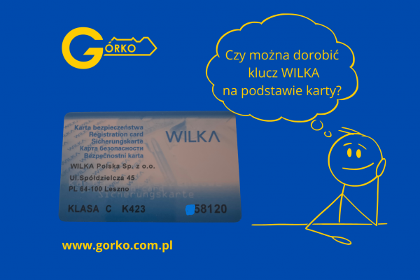 Dorabianie kluczy Wilka K423 na podstawie karty kodowej