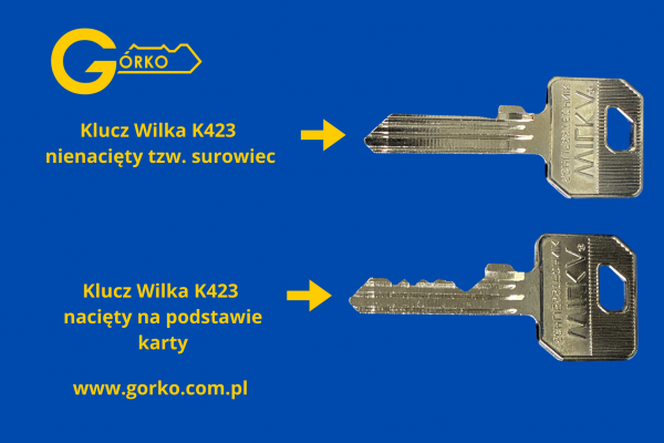 Dorabianie kluczy Wilka K423 na podstawie karty kodowej