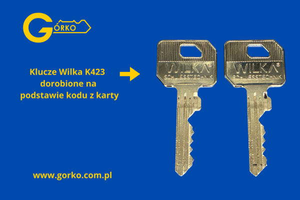 Dorabianie kluczy Wilka K423 na podstawie karty kodowej