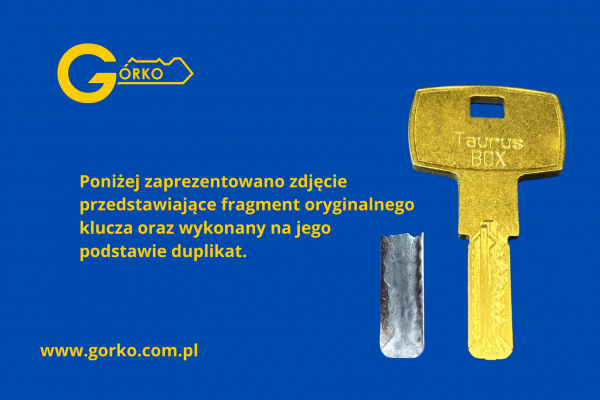 Jak dorobić połamany klucz do boksu dachowego Taurus?