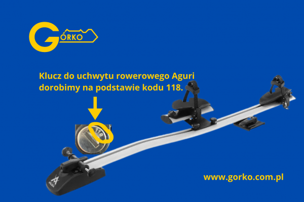 Jak dorobić klucz do uchwytu rowerowego Aguri bez klucza