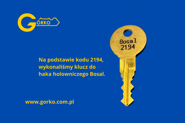 Jak dorobić zgubiony klucz do haka holowniczego Bosal?