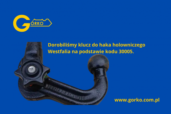Jak dorobić zgubiony klucz do haka holowniczego Westfalia?