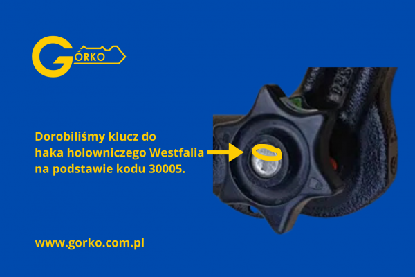 Jak dorobić zgubiony klucz do haka holowniczego Westfalia?