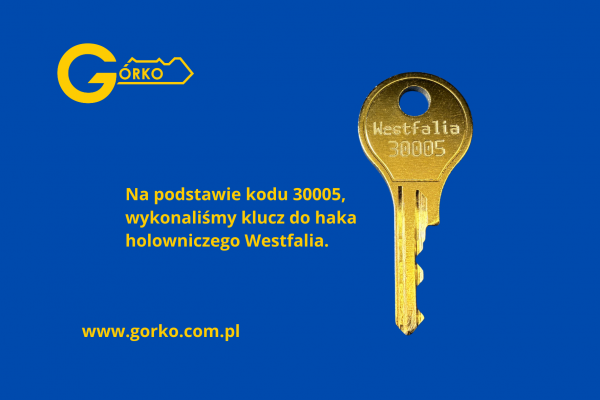 Jak dorobić zgubiony klucz do haka holowniczego Westfalia?