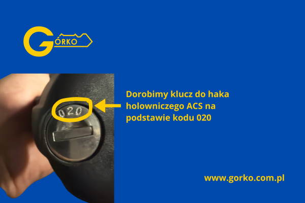Jak dorobić klucz do haka holowniczego ACS seria 001 - 200