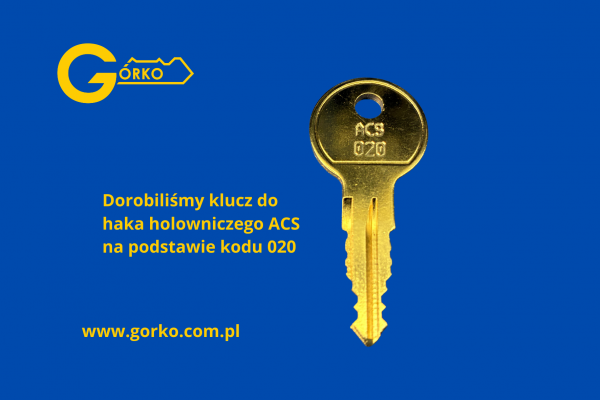 Jak dorobić klucz do haka holowniczego ACS seria 001 - 200