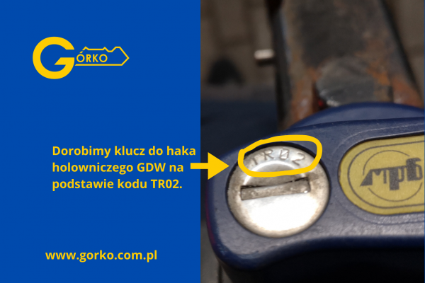 Jak dorobić zgubiony klucz do haka holowniczego GDW seria TR01 - TR10 