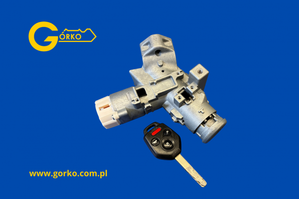 Naprawa stacyjki Subaru Outback 2011 (IV generacja) oraz kompletna regeneracja klucza – nowa obudowa, pilot PANIC i nowy grot