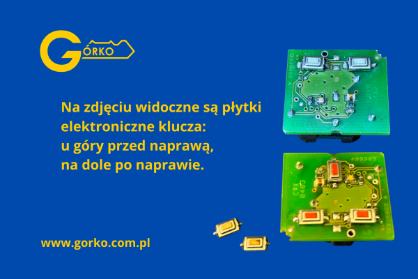 Naprawa klucza do Opel Vectra C – kompletnie zniszczona obudowa, brak mikrowłącznika i zużyty grot
