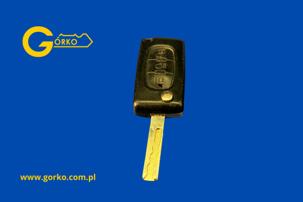 Naprawa klucza Citroën C5 II – wymiana mikrowłączników, obudowy, baterii i docięcie nowego grotu