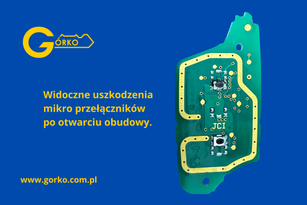 Uszkodzone mikroprzełączniki w kluczu Renault Modus