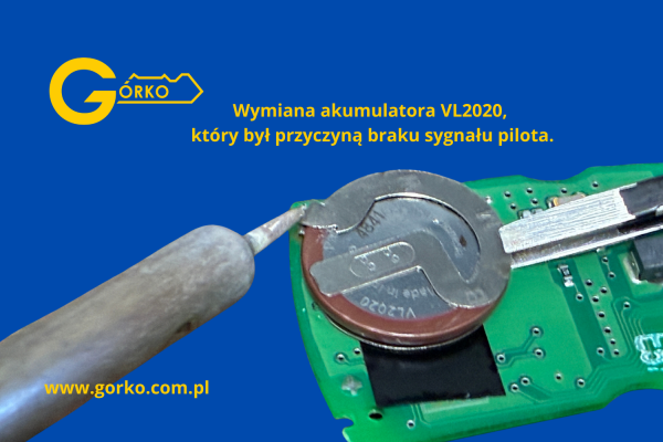 Klucz BMW X6, wymiana akumulatora VL2020.