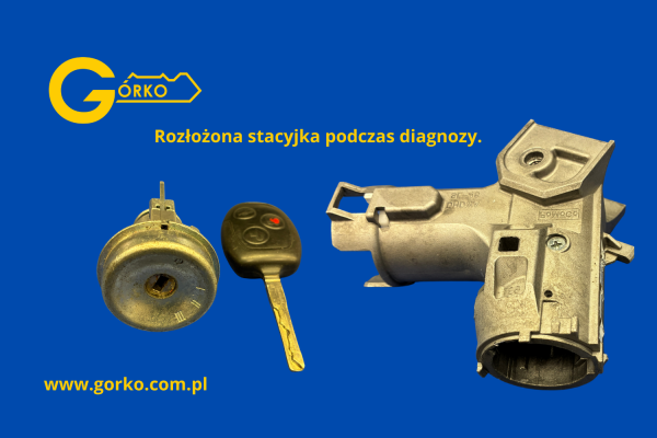 Rozłożona stacyjka - wyjęty wkład Ford MK7