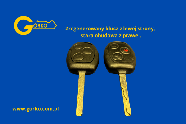 Zregenerowany, naprawiony klucz Ford Fiesta MK7