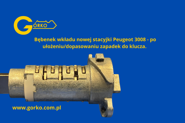 Nowy bębenek wkładu stacyjki Peugeot 3008 Nowy bębenek wkładu stacyjki Peugeot 3008