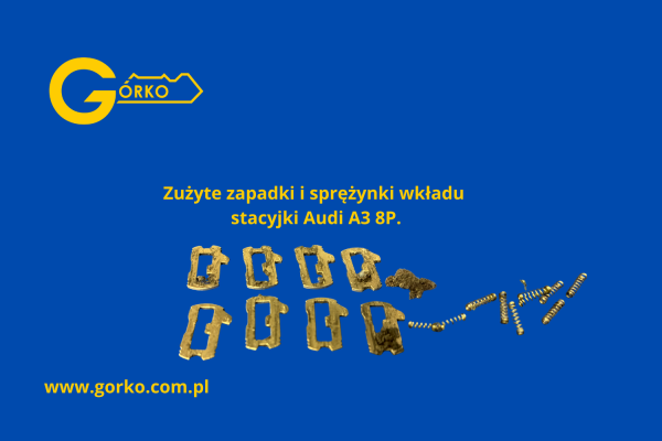stare zapadki i sprężynki wkładu stacyjki audi a3 